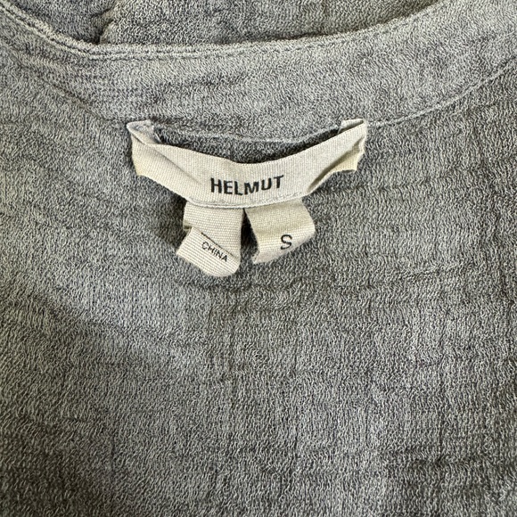 HELMUT Helmut Lang Gray Crinkled Chiffon Sleeveless Sheer Tank Blouse Gray - Picture 5 of 7